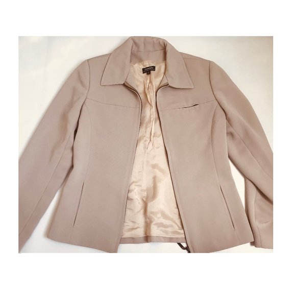 Cantao casual social zippered tan jacket Size P - Picture 1 of 6